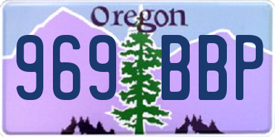 OR license plate 969BBP