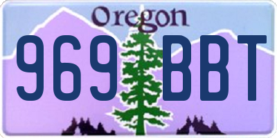 OR license plate 969BBT