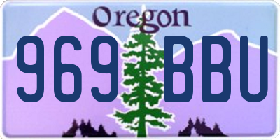 OR license plate 969BBU