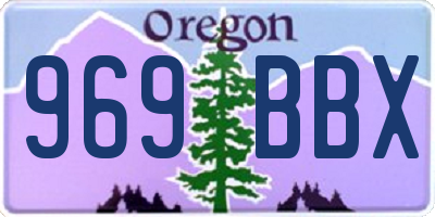 OR license plate 969BBX