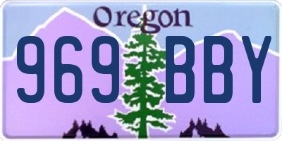 OR license plate 969BBY