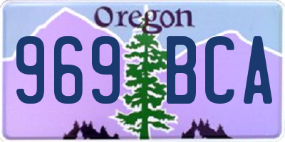 OR license plate 969BCA