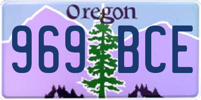 OR license plate 969BCE
