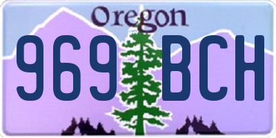 OR license plate 969BCH
