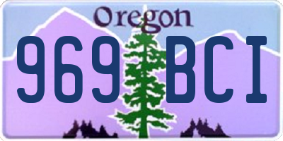 OR license plate 969BCI
