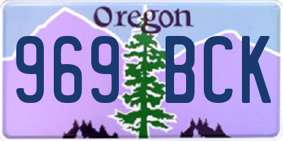 OR license plate 969BCK