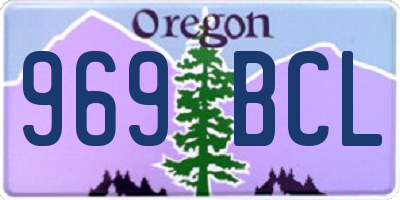 OR license plate 969BCL