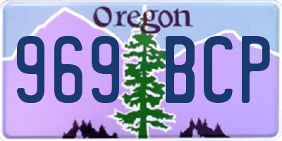 OR license plate 969BCP