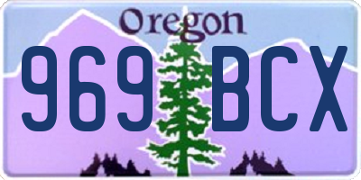 OR license plate 969BCX