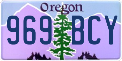 OR license plate 969BCY