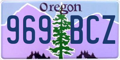 OR license plate 969BCZ