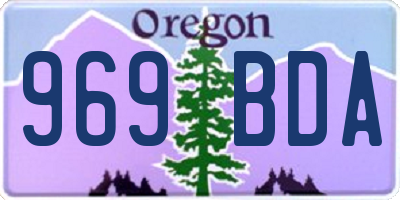 OR license plate 969BDA