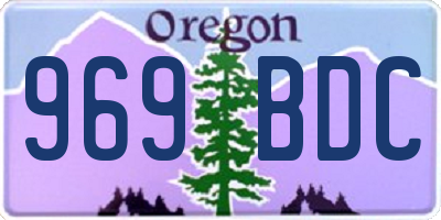 OR license plate 969BDC
