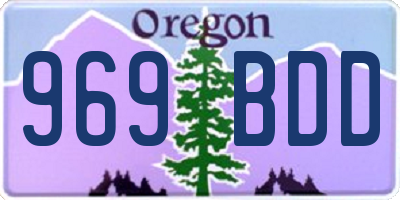 OR license plate 969BDD