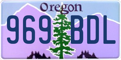 OR license plate 969BDL