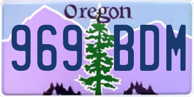OR license plate 969BDM