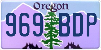 OR license plate 969BDP