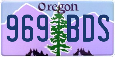 OR license plate 969BDS