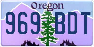 OR license plate 969BDT