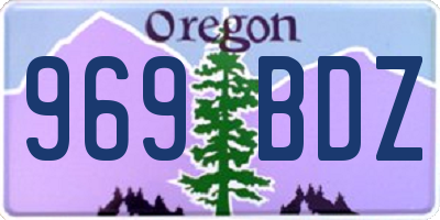 OR license plate 969BDZ