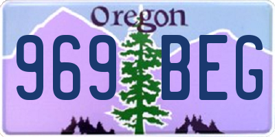 OR license plate 969BEG