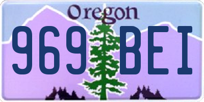 OR license plate 969BEI