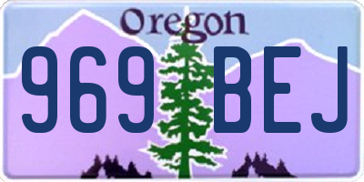 OR license plate 969BEJ