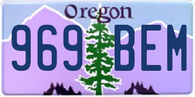 OR license plate 969BEM