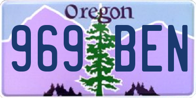 OR license plate 969BEN