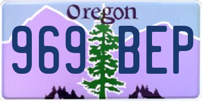 OR license plate 969BEP