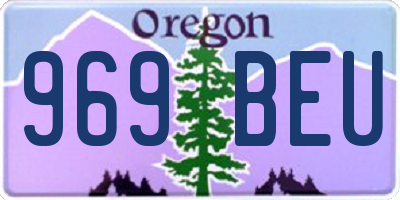 OR license plate 969BEU