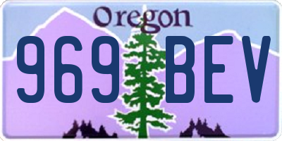 OR license plate 969BEV