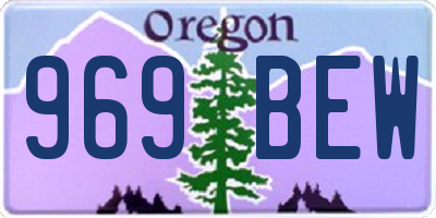 OR license plate 969BEW