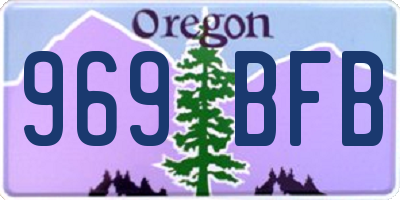 OR license plate 969BFB