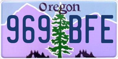 OR license plate 969BFE