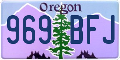 OR license plate 969BFJ