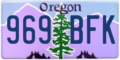 OR license plate 969BFK