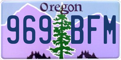 OR license plate 969BFM