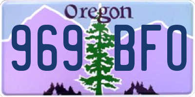 OR license plate 969BFO