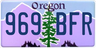 OR license plate 969BFR