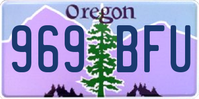 OR license plate 969BFU
