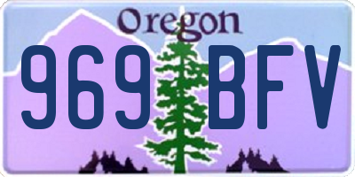 OR license plate 969BFV
