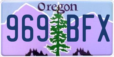 OR license plate 969BFX