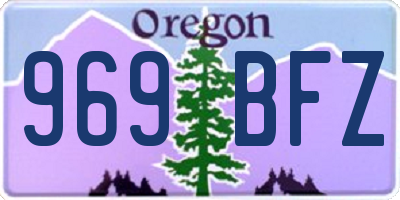 OR license plate 969BFZ