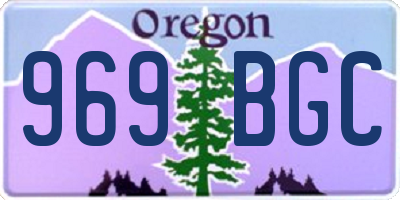 OR license plate 969BGC