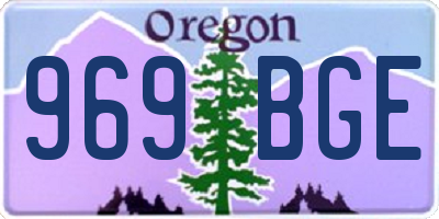 OR license plate 969BGE