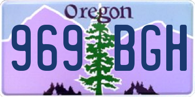 OR license plate 969BGH