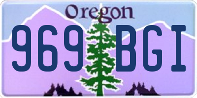 OR license plate 969BGI