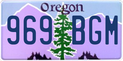 OR license plate 969BGM