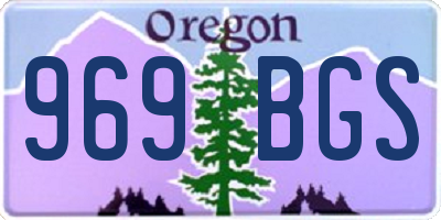 OR license plate 969BGS